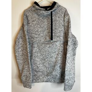 Rebel Minds 2XL Hoodie Gray Black Fleece Lined Pullover Sweatshirt Mens